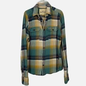 Hollister Plaid Flannel Shirt Shacket (M)